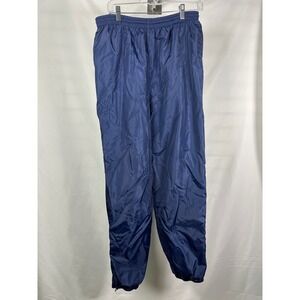 Foot Locker Navy Blue Nylon Track Pants Elastic Waist Size XL